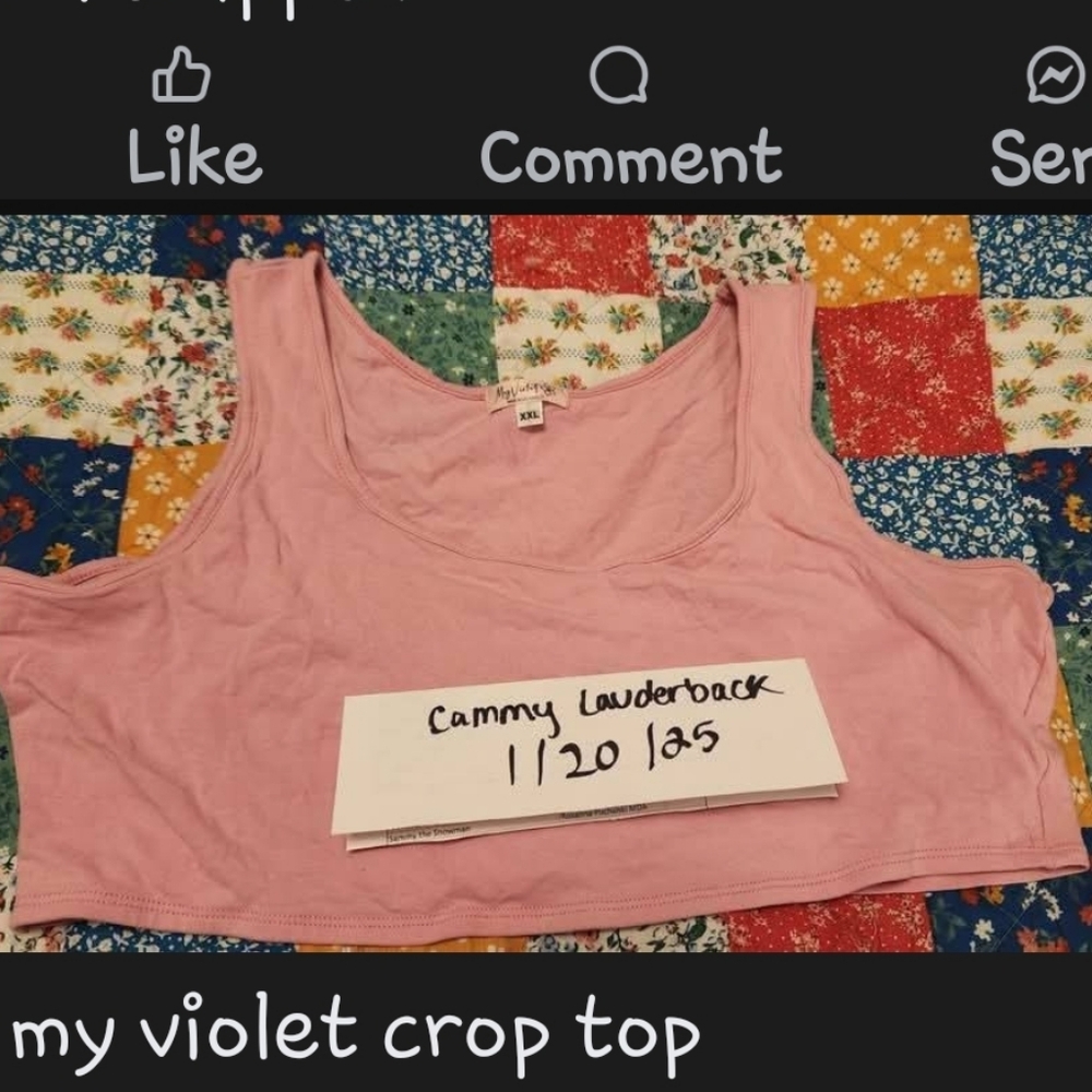 My Violet Pink Crop TankTop